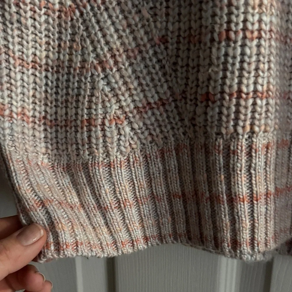 Lucky Brand Women's Pink and Gray Knit Sweater - Picture 5 of 5